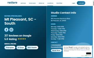 Restore Hyper Wellness of Mt Pleasant website