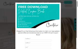 Contour Aesthetics + Wellness website