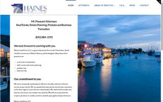 Haines Law Firm, LLC website