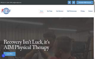 AIM Physical Therapy website