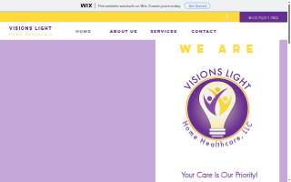 Visionslight Home Health website
