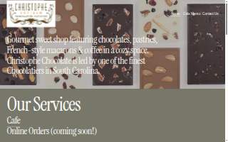 Christophe's Macaron et Chocolat website