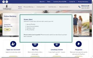 Latitude 32 Credit Union website
