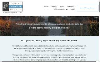 Coastal Movement Specialists- Physical Therapy, Occupational Therapy and Pilates website
