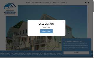 LG Painting + Construction website