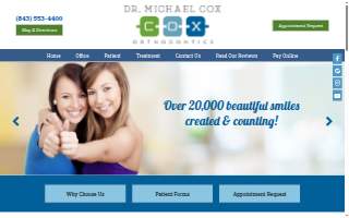 Cox Orthodontics - North Charleston website