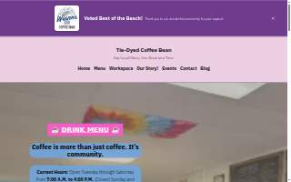 The Tie-Dyed Coffee Bean website