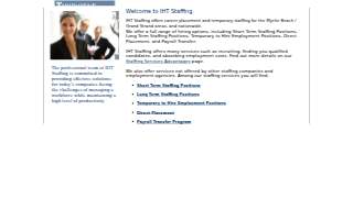IHT Staffing website