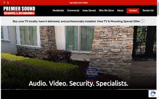Premier Sound Security & Automation website