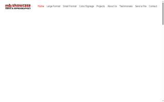 MB Showcase Signs & Reprographics website