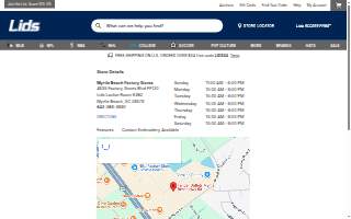 Locker Room by Lids of Myrtle Beach website