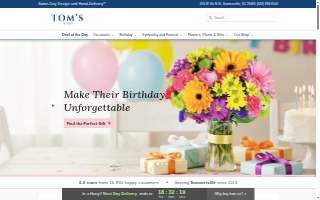 Tom's Florist website