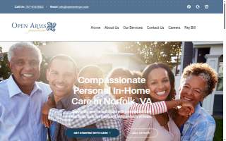 Open Arms Personal Care website