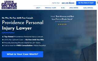 Louis W. Grande Injury Lawyer website