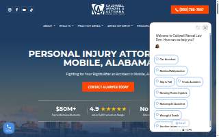 Caldwell Wenzel & Asthana Personal Injury Lawyers website