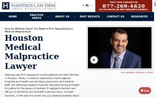 Hastings Law Firm Medical Malpractice Lawyers website