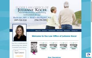 Elder Law Office of Julianne Kocer website