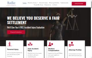 Radke Law Office, P.C. website