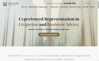 Joe Byars PA Attorney at Law website
