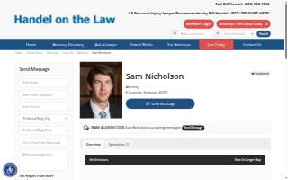Sam Nicholson Law Office website