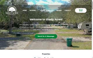 Shady Acres Mobile Rv website