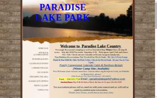 Paradise Lake Country Campground Inc website