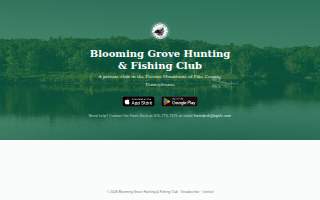 Blooming Grove Hunting & Fishing Club website
